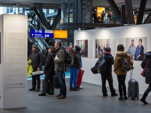 Exhibition of No Stranger Place at Berlin Hauptbahnhof